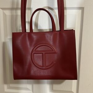 Telfar Medium Oxblood Shopping Bag